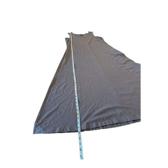 J Jill Pima Cotton Scoop Neck Tank Dress in Grey Lagenlook Swing Minimalist NWOT - Picture 5 of 11